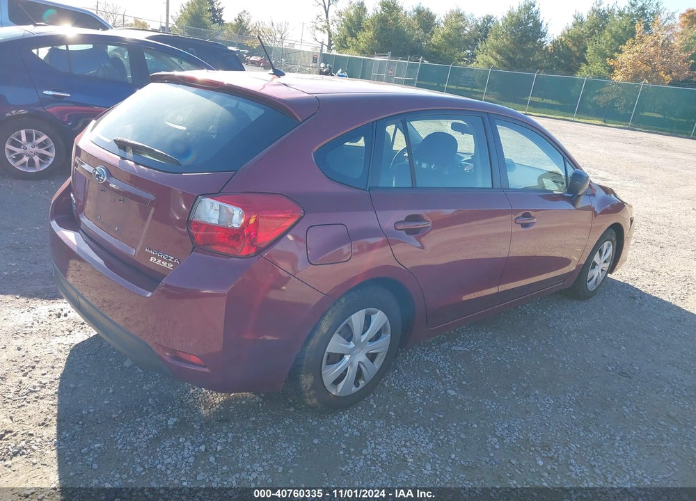 2014 SUBARU IMPREZA 2.0I VIN: JF1GPAA67EH327139