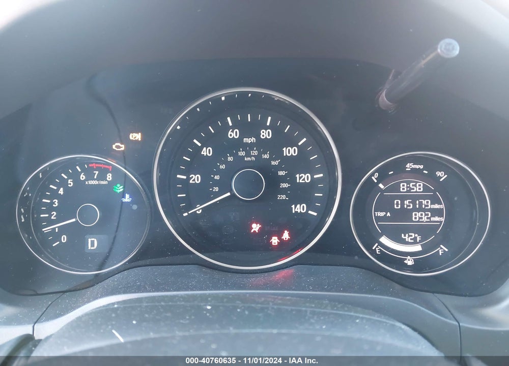 2019 HONDA HR-V SPORT VIN: 3CZRU6H16KG722318