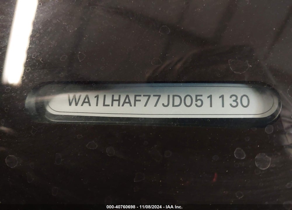 2018 AUDI Q7 2.0T PREMIUM VIN: WA1LHAF77JD051130