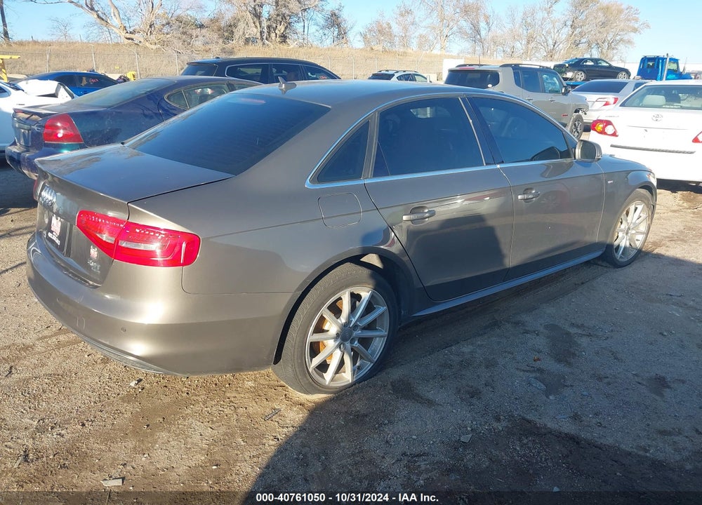 2014 AUDI A4 2.0T PREMIUM VIN: WAUFFAFL5EN020462