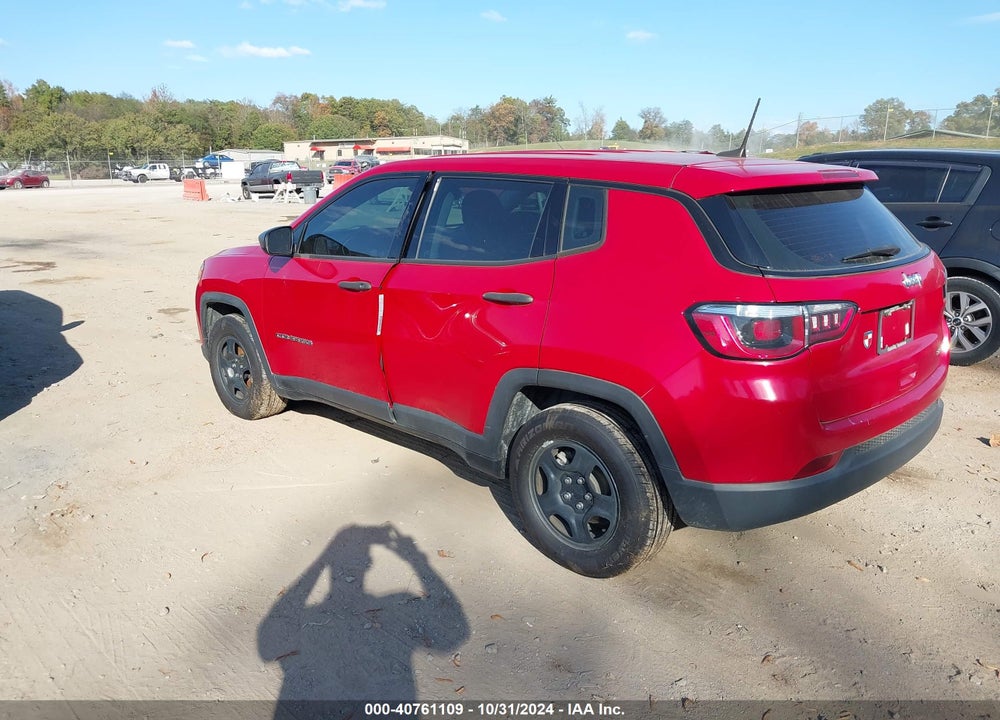 2019 JEEP COMPASS SPORT FWD VIN: 3C4NJCAB6KT833294
