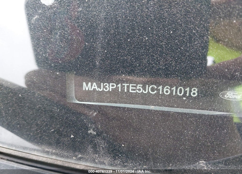 2018 FORD ECOSPORT SE VIN: MAJ3P1TE5JC161018