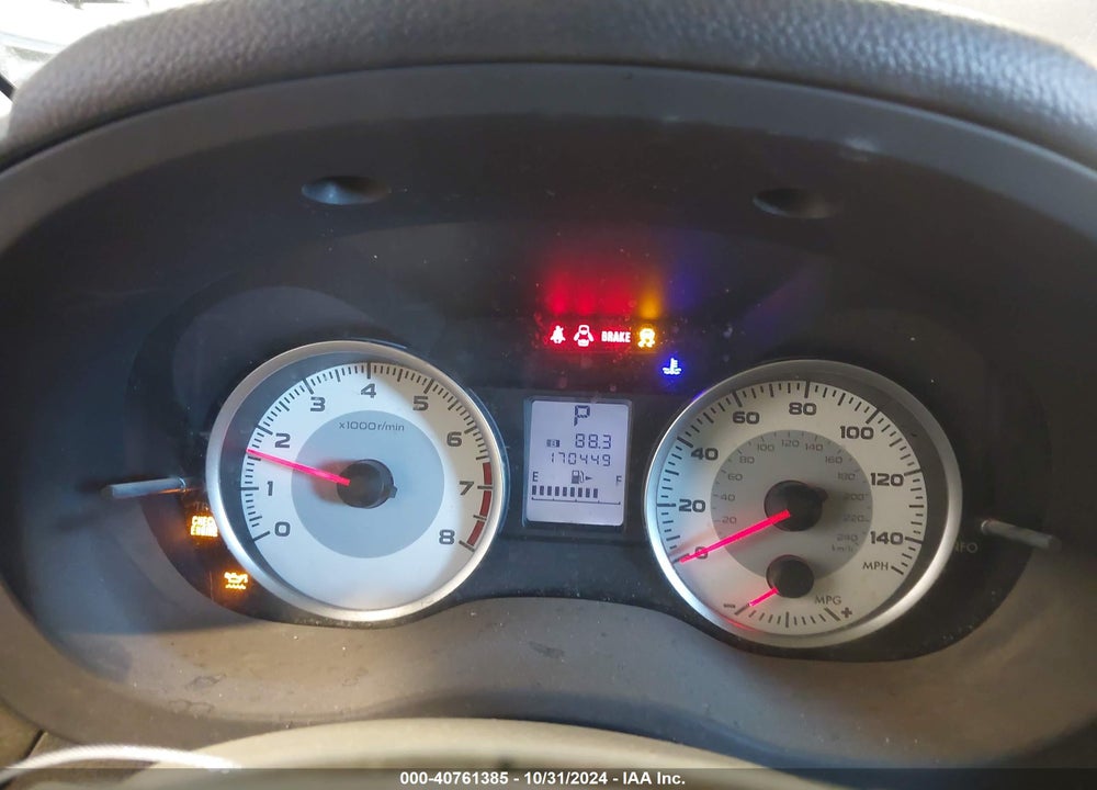 2012 SUBARU IMPREZA 2.0I VIN: JF1GPAA65CH212942