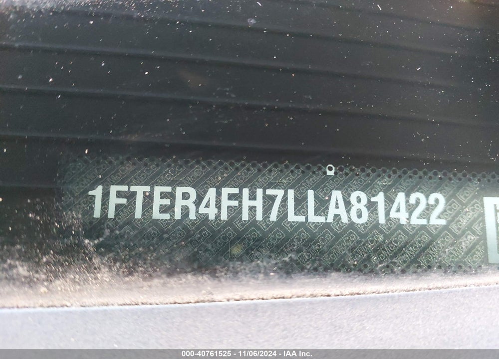 2020 FORD RANGER XLT VIN: 1FTER4FH7LLA81422