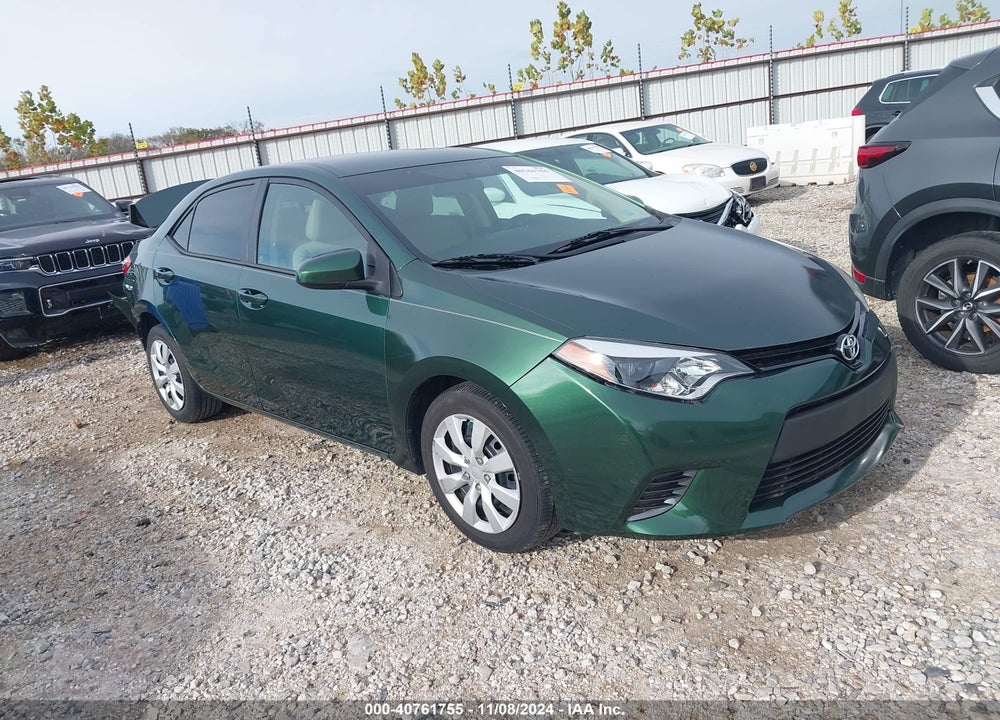 2016 TOYOTA COROLLA LE VIN: 2T1BURHE9GC726313