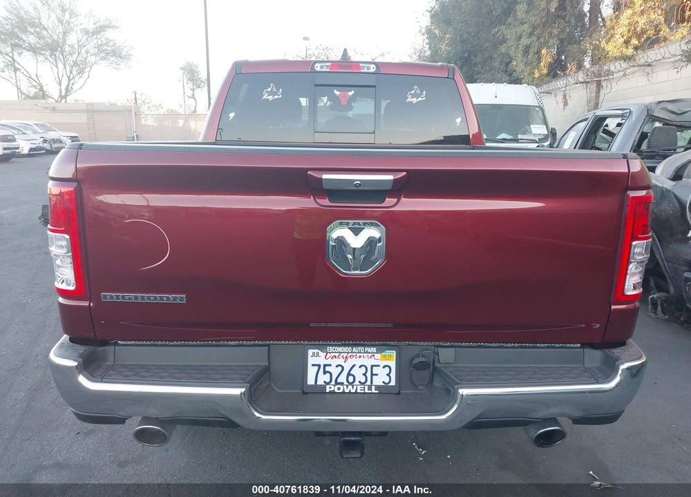 2019 RAM 1500 BIG HORN/LONE STAR 4X2 5'7 BOX VIN: 1C6RREFT9KN771324