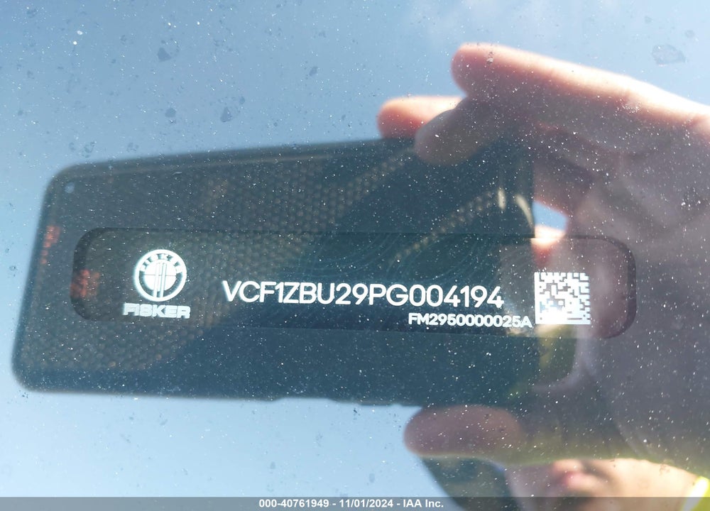 2023 FISKER OCEAN ONE VIN: VCF1ZBU29PG004194