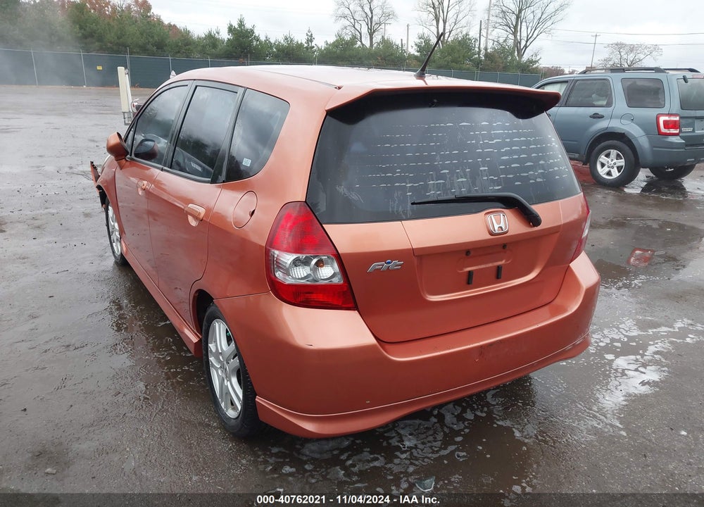 2008 HONDA FIT SPORT VIN: JHMGD38688S020833