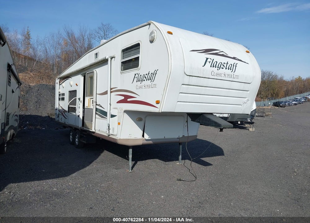 2008 FLAGSTAFF FOREST RIVER, FIFTH WHEEL, 28-29FT, 1 WORKING SLID VIN: 4X4FFLD2781821179