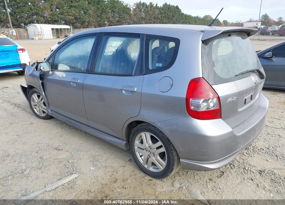 2007 HONDA FIT SPORT VIN: JHMGD38667S026743
