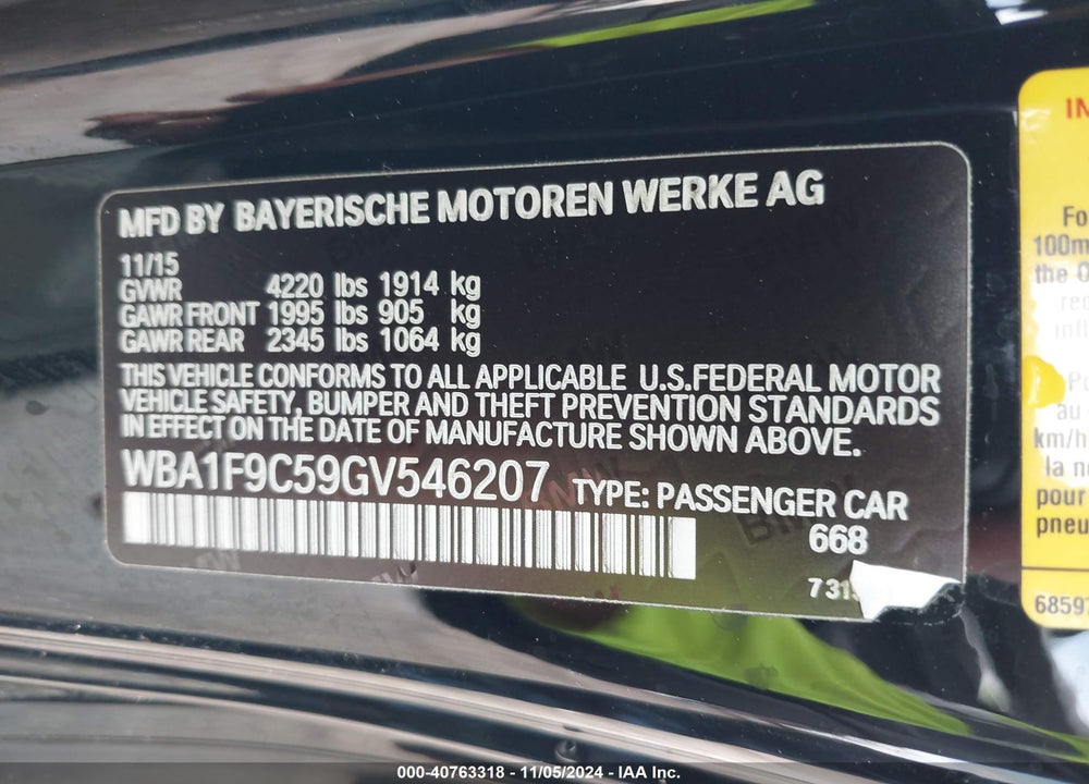 2016 BMW 228I VIN: WBA1F9C59GV546207