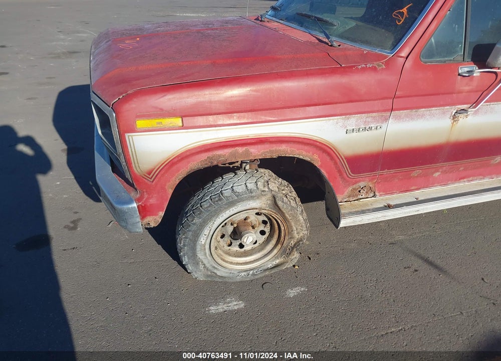 1984 FORD BRONCO U100 VIN: 1FMEU15F9ELA18530