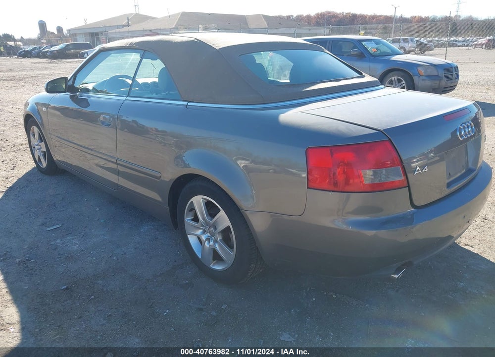 2004 AUDI A4 3.0 VIN: WAUDT48H14K019514