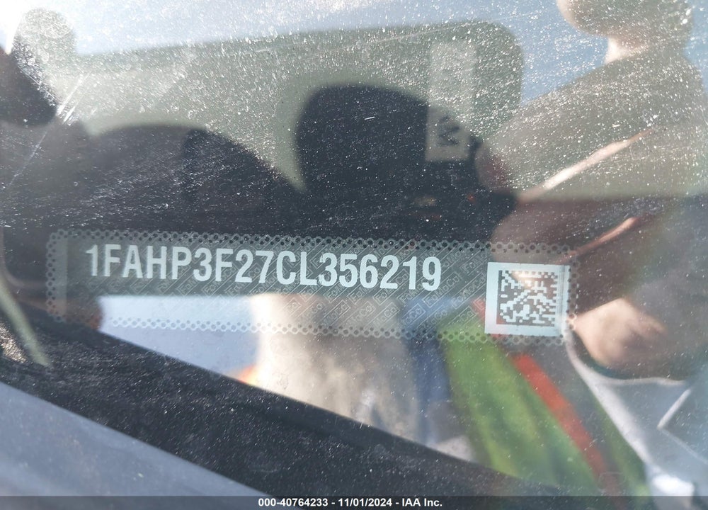2012 FORD FOCUS SE VIN: 1FAHP3F27CL356219