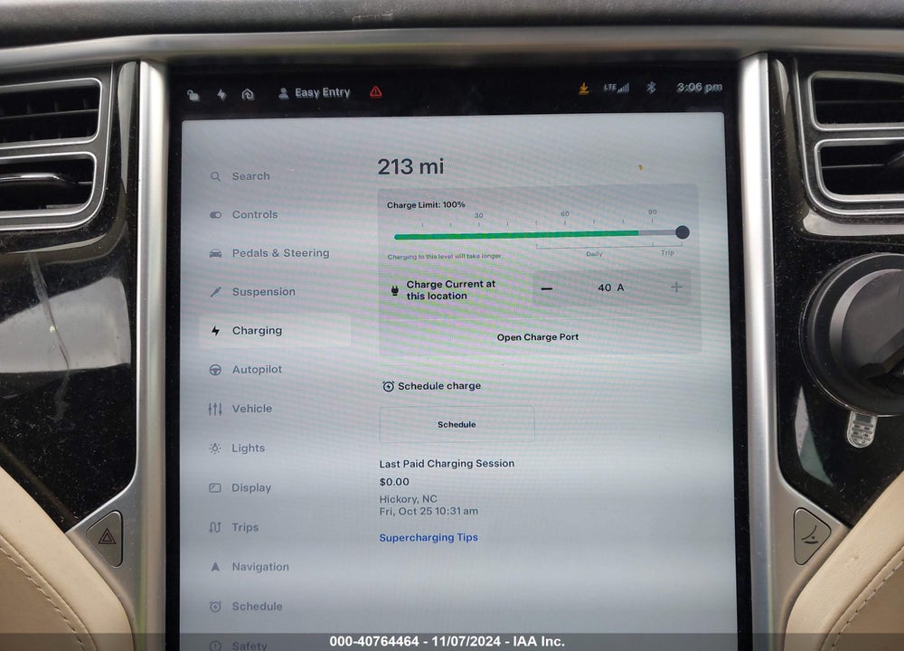 2015 TESLA MODEL S 70D/85D/P85D VIN: 5YJSA1E28FF102694