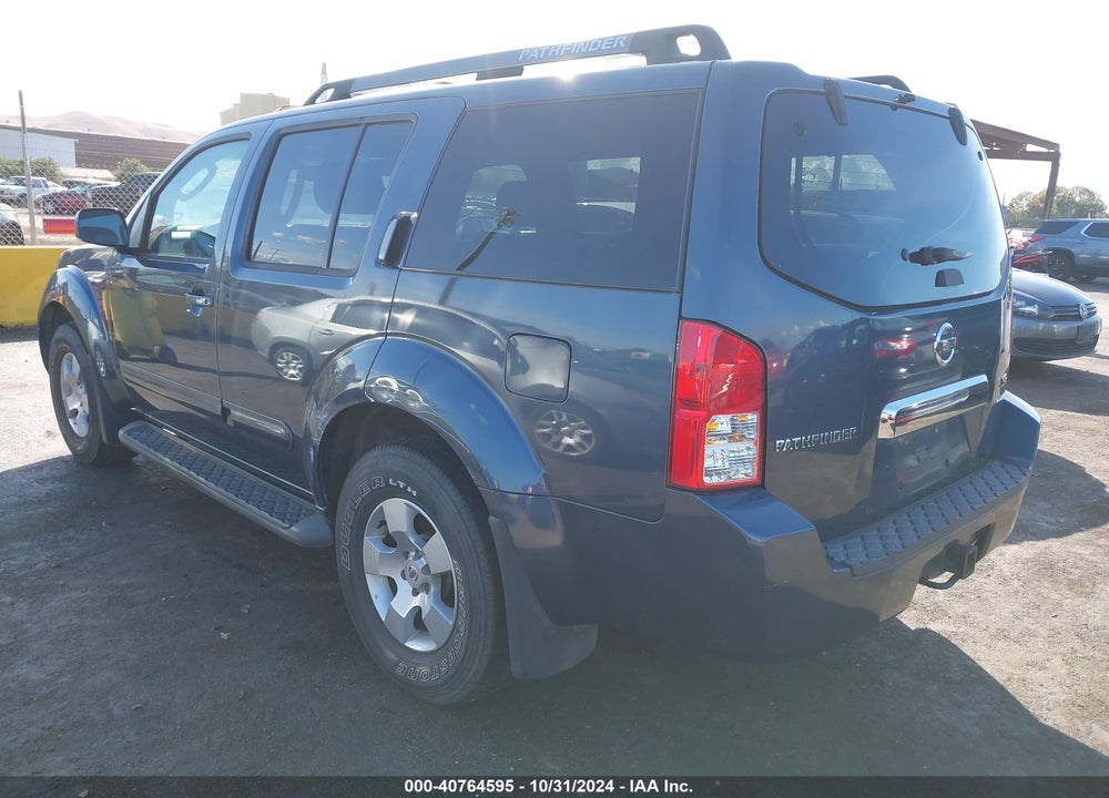 2007 NISSAN PATHFINDER SE VIN: 5N1AR18U27C628038