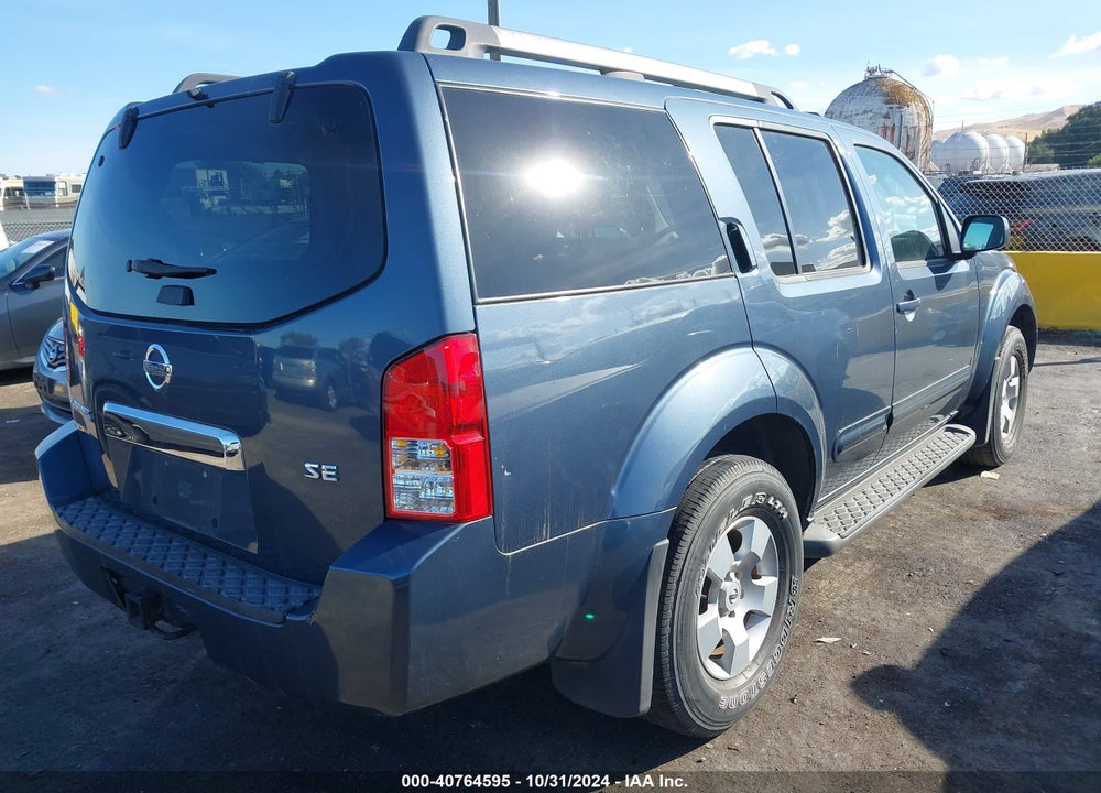 2007 NISSAN PATHFINDER SE VIN: 5N1AR18U27C628038