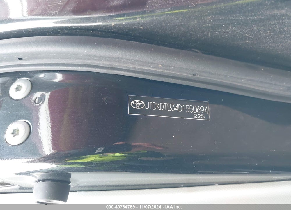 2013 TOYOTA PRIUS C TWO VIN: JTDKDTB34D1550694