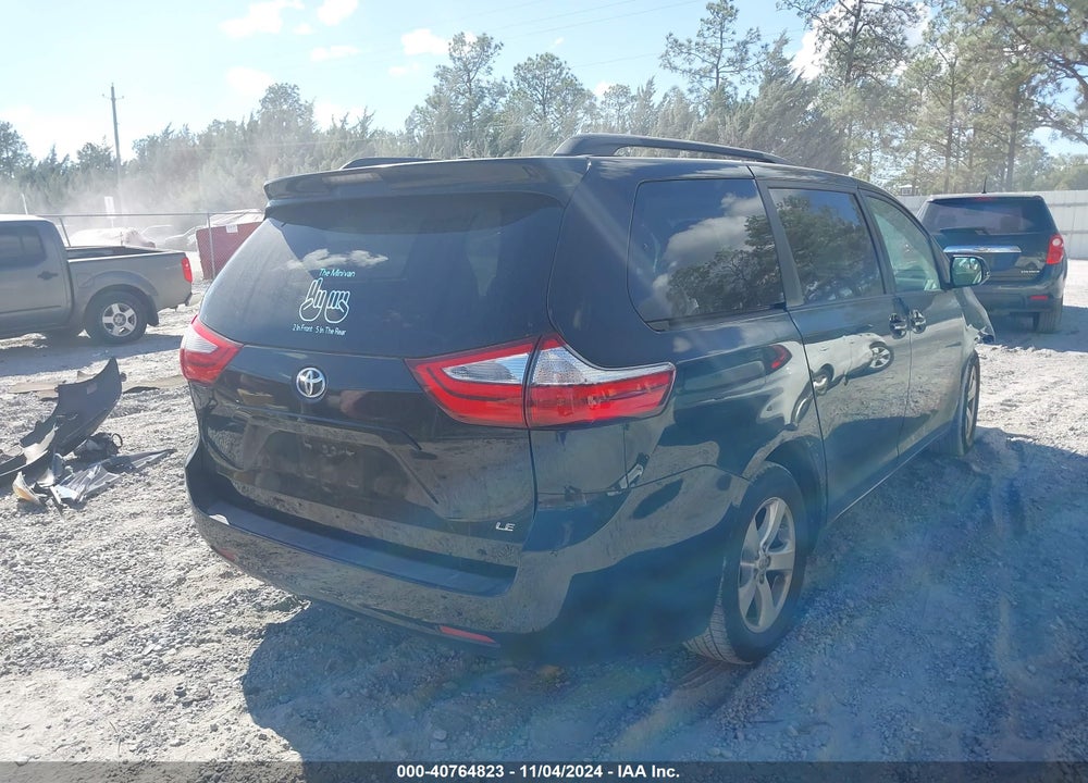 2016 TOYOTA SIENNA LE 8 PASSENGER VIN: 5TDKK3DC6GS736179