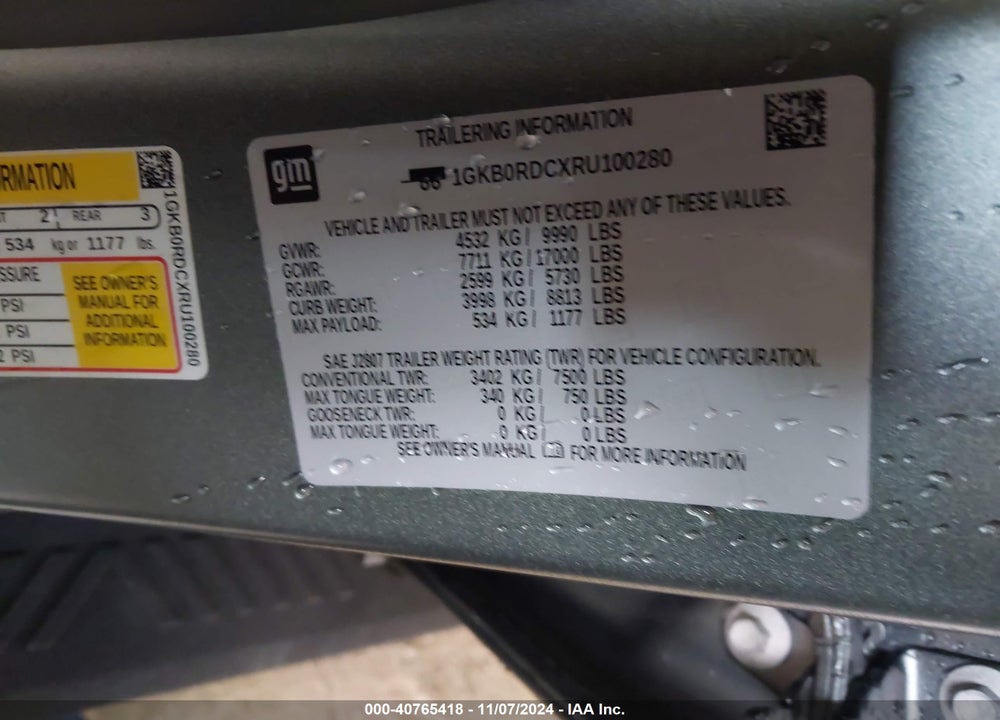 2024 GMC HUMMER EV SUV 3X VIN: 1GKB0RDCXRU100280