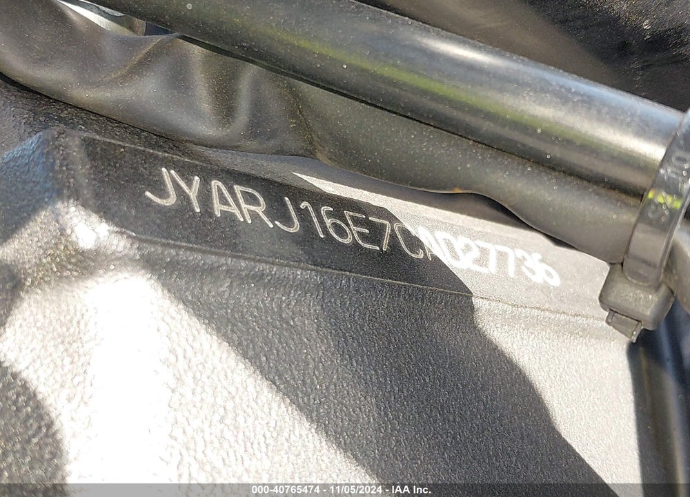 2012 YAMAHA YZFR6 VIN: JYARJ16E7CA027736