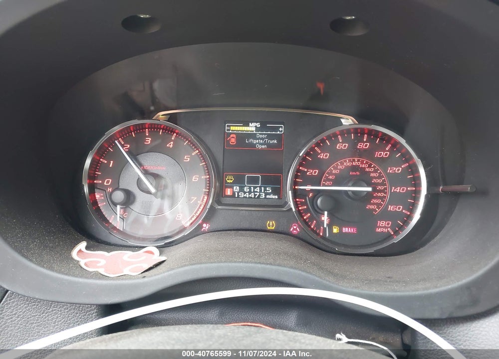 2015 SUBARU WRX VIN: JF1VA1A68F9808005