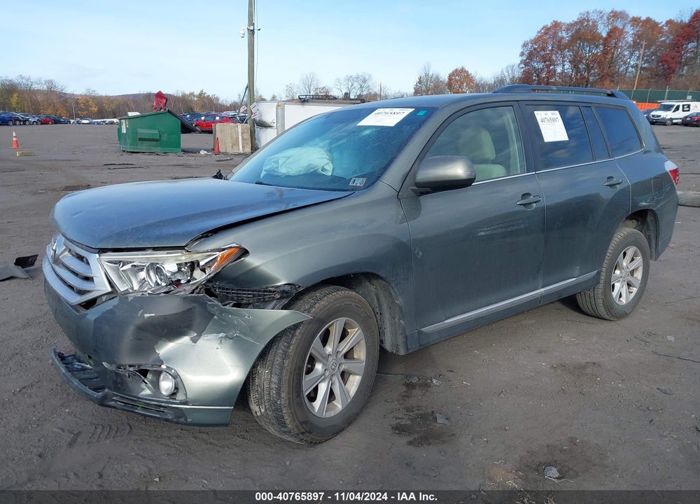 2013 TOYOTA HIGHLANDER BASE PLUS V6 VIN: 5TDBK3EH4DS239461