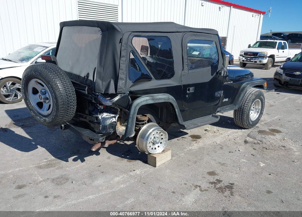 1999 JEEP WRANGLER SE VIN: 1J4FY29P5XP486105