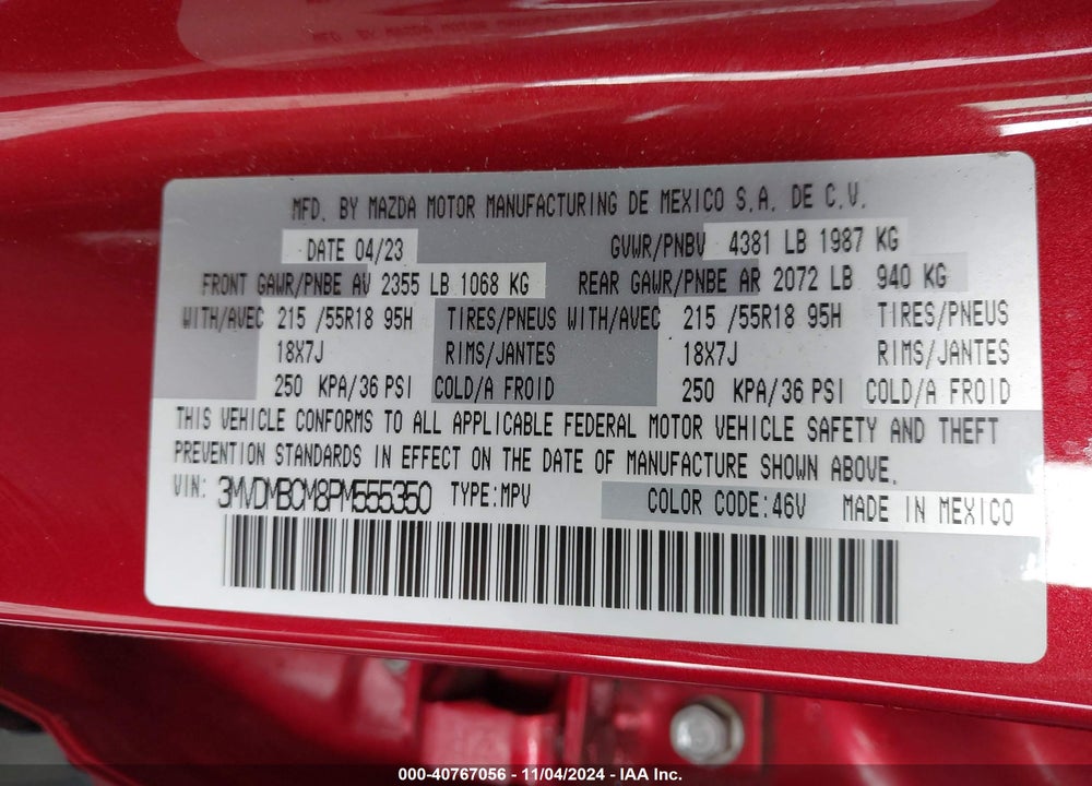 2023 MAZDA CX-30 2.5 S PREFERRED VIN: 3MVDMBCM8PM555350