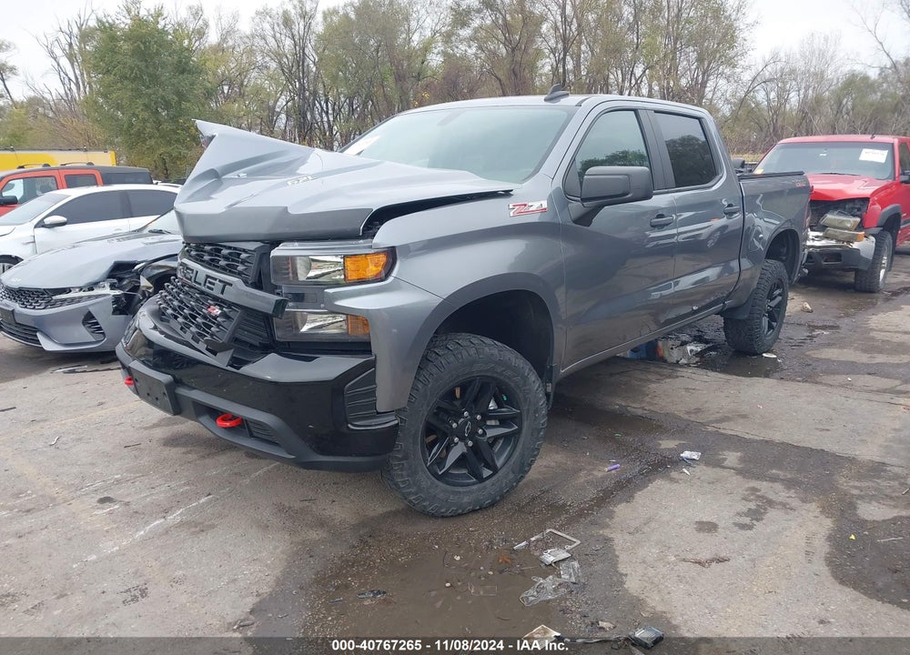 2021 CHEVROLET SILVERADO 1500 4WD SHORT BED CUSTOM TRAIL BOSS VIN: 1GCPYCELXMZ200784