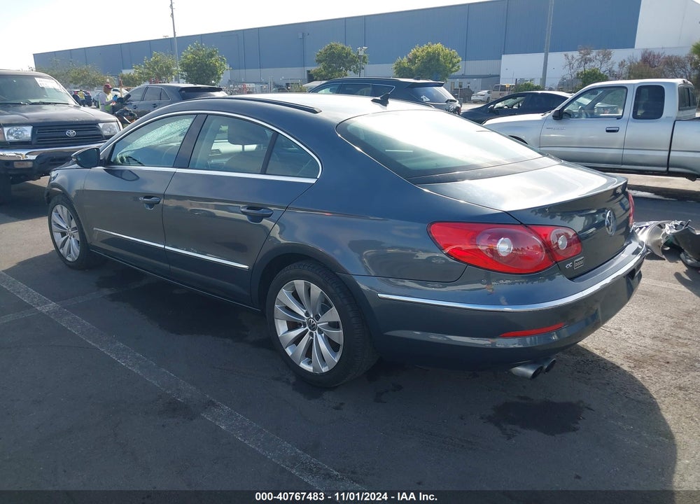2012 VOLKSWAGEN CC SPORT VIN: WVWNP7AN3CE520527
