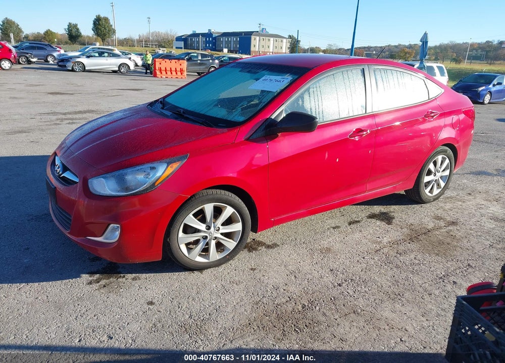 2012 HYUNDAI ACCENT GLS VIN: KMHCU4AEXCU038699