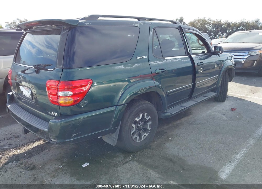 2002 TOYOTA SEQUOIA LIMITED V8 VIN: 5TDZT38A52S072762