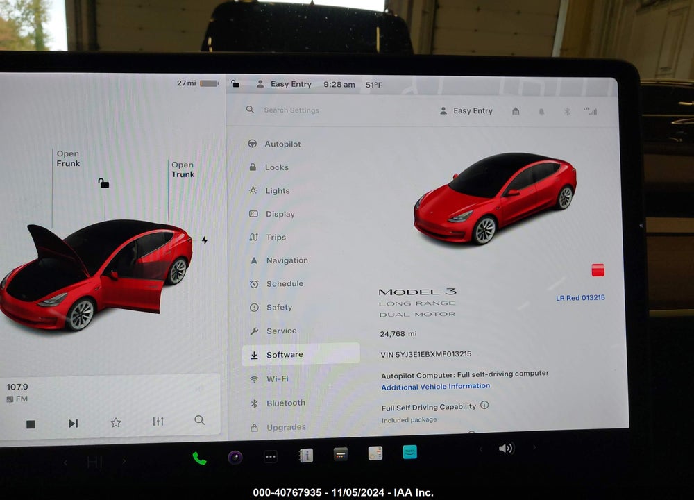 2021 TESLA MODEL 3 LONG RANGE DUAL MOTOR ALL-WHEEL DRIVE VIN: 5YJ3E1EBXMF013215