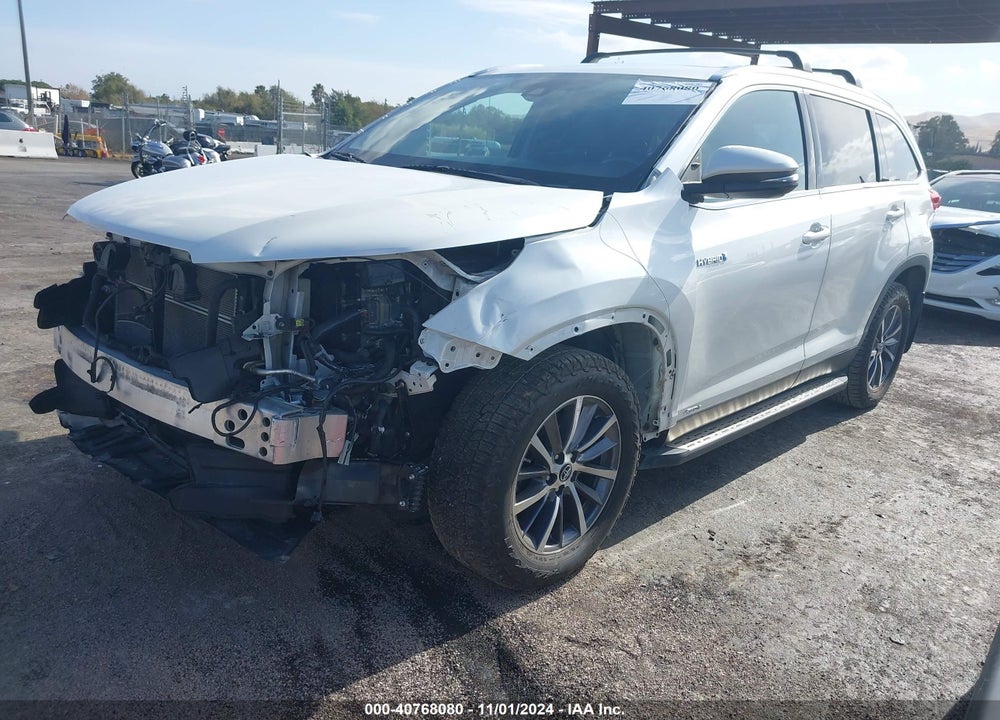 2019 TOYOTA HIGHLANDER HYBRID XLE VIN: 5TDJGRFH7KS061928