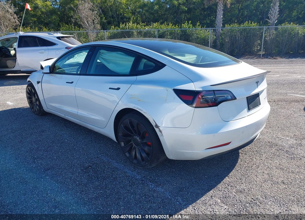 2021 TESLA MODEL 3 PERFORMANCE DUAL MOTOR ALL-WHEEL DRIVE VIN: 5YJ3E1EC6MF991056