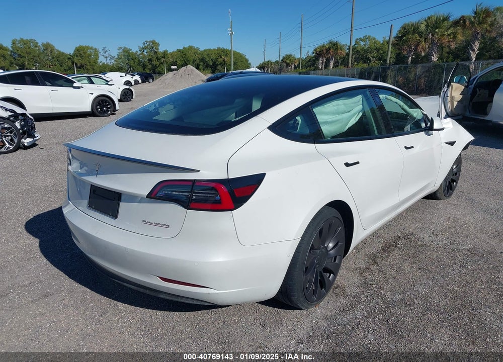 2021 TESLA MODEL 3 PERFORMANCE DUAL MOTOR ALL-WHEEL DRIVE VIN: 5YJ3E1EC6MF991056