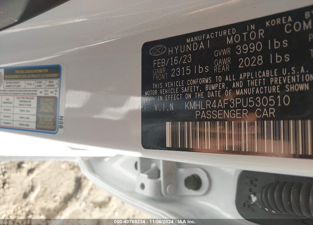 2023 HYUNDAI ELANTRA N LINE VIN: KMHLR4AF3PU530510