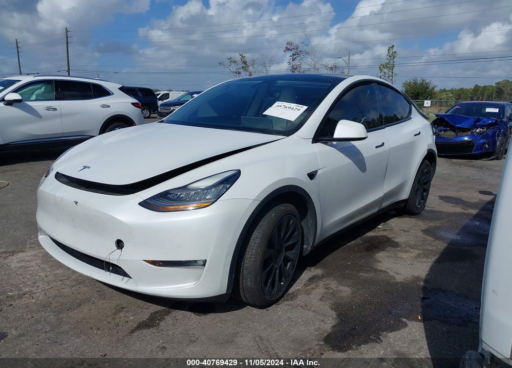 2021 TESLA MODEL Y LONG RANGE DUAL MOTOR ALL-WHEEL DRIVE VIN: 5YJYGDEE6MF130088