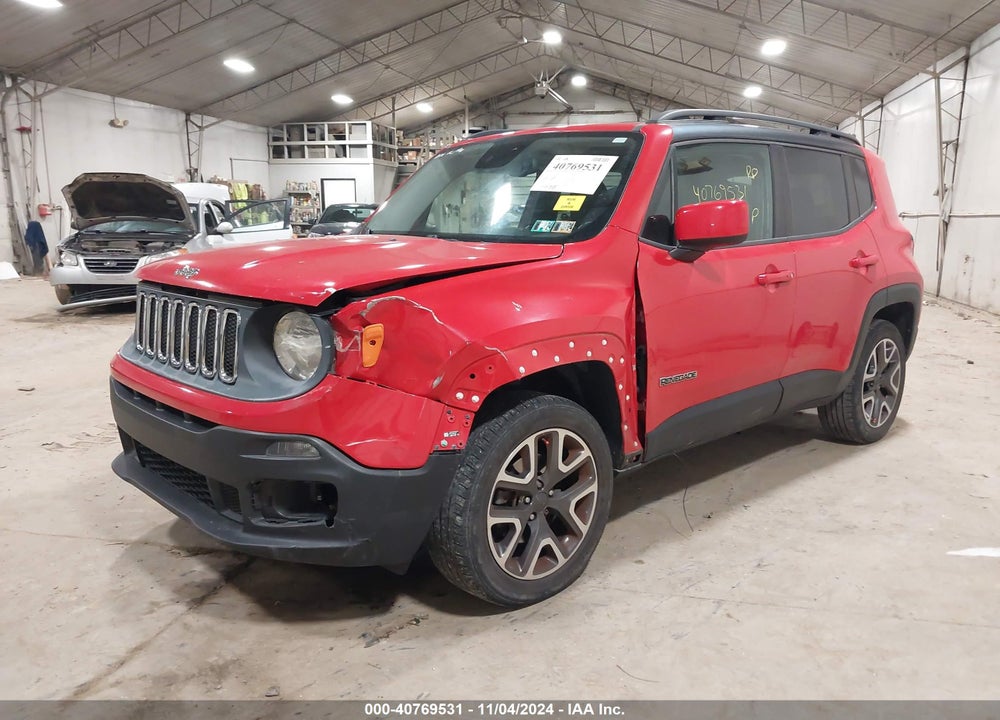 2016 JEEP RENEGADE LATITUDE VIN: ZACCJBBT2GPD26836