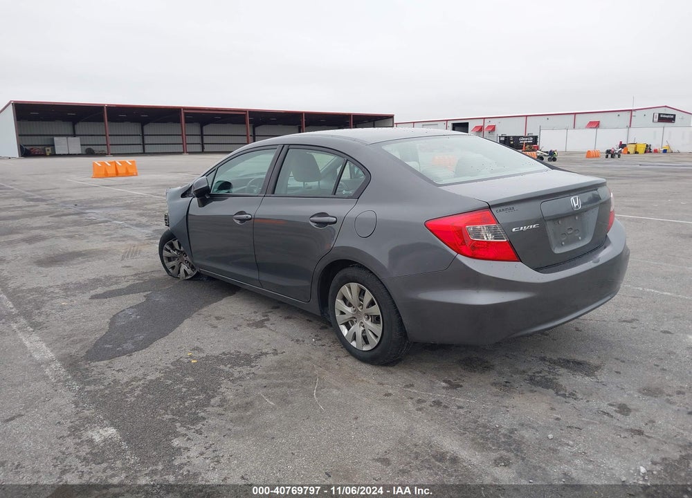 2012 HONDA CIVIC LX VIN: 2HGFB2F5XCH597498