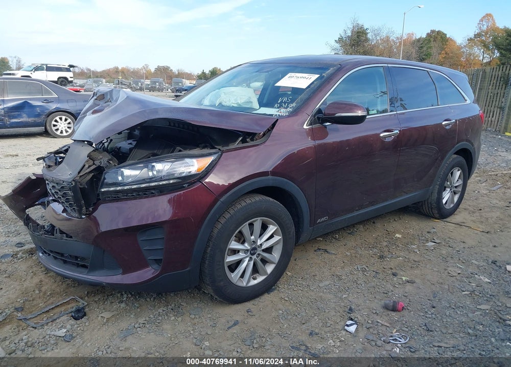 2019 KIA SORENTO 2.4L LX VIN: 5XYPGDA32KG559962