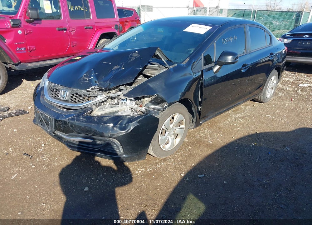 2013 HONDA CIVIC LX VIN: 19XFB2F53DE277578