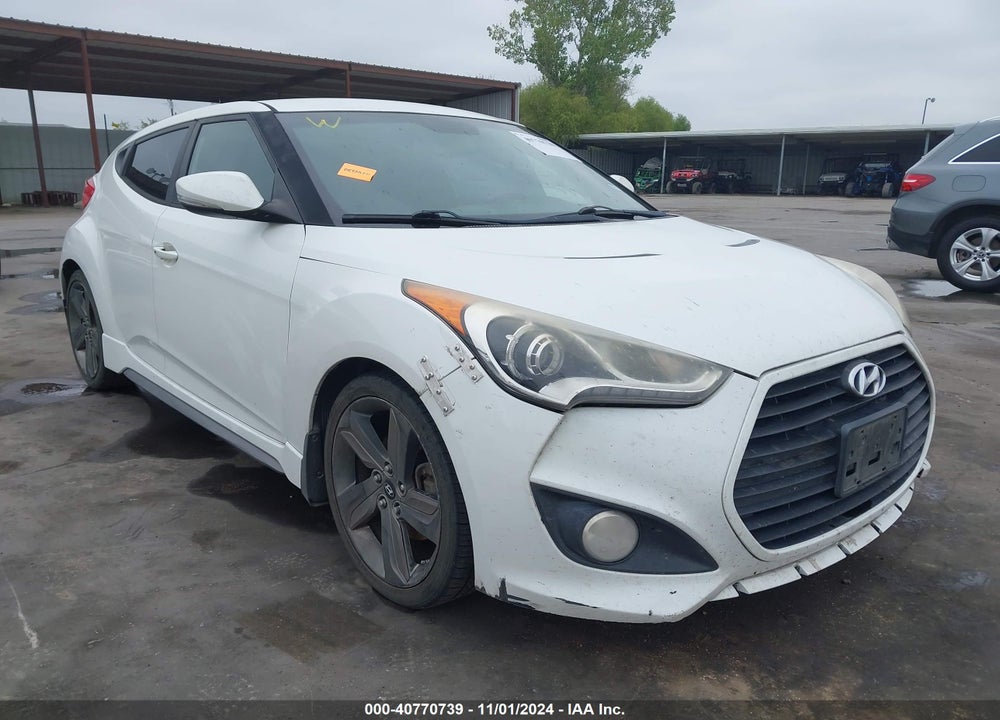 2014 HYUNDAI VELOSTER TURBO W/BLACK VIN: KMHTC6AEXEU201904