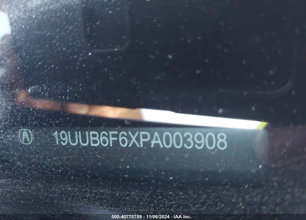 2023 ACURA TLX ADVANCE PACKAGE VIN: 19UUB6F6XPA003908