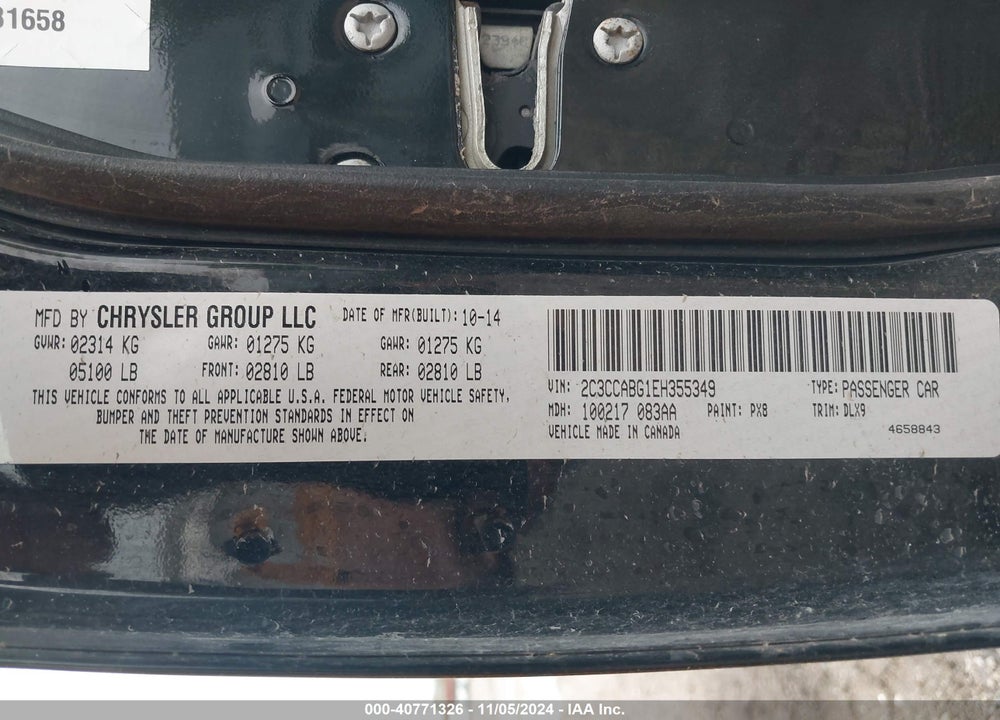 2014 CHRYSLER 300 300S VIN: 2C3CCABG1EH355349