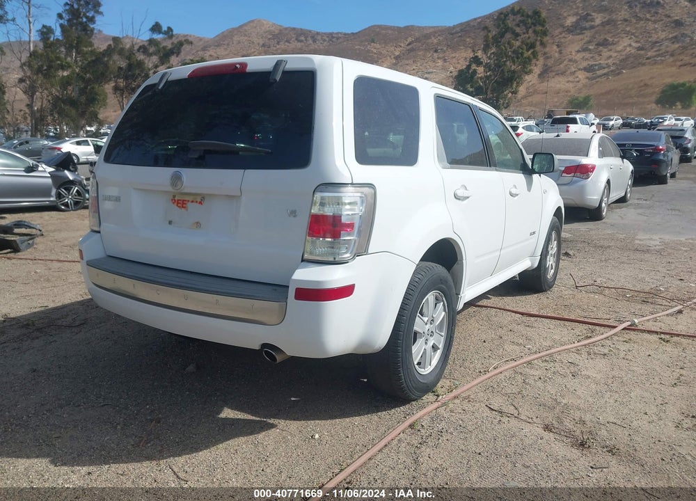 2008 MERCURY MARINER V6 VIN: 4M2CU81148KJ15721