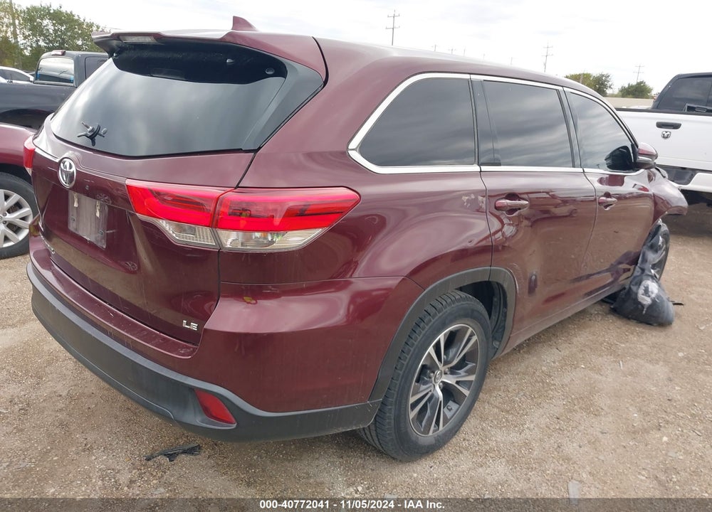 2018 TOYOTA HIGHLANDER LE PLUS VIN: 5TDZZRFHXJS251623