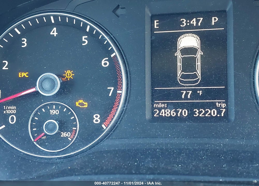 2012 VOLKSWAGEN PASSAT 3.6L V6 SE VIN: 1VWBM7A30CC095383
