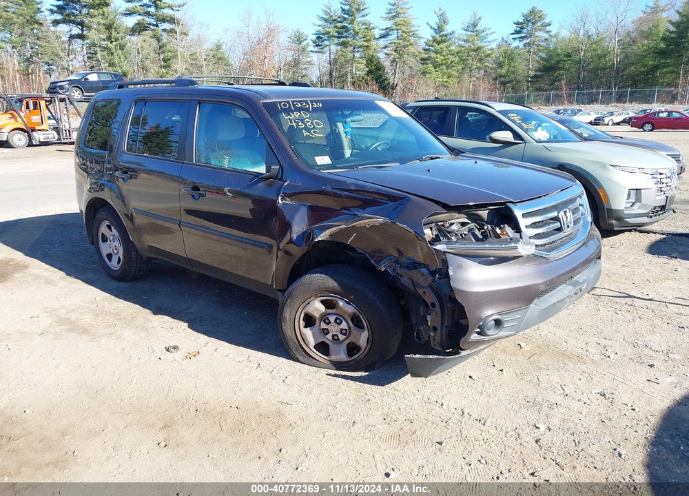 2012 HONDA PILOT LX VIN: 5FNYF4H27CB064380